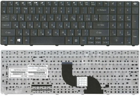 Клавиатура Packard Bell TE11, NE56, E1-571 чёрный