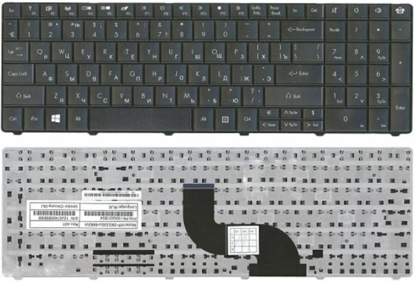 Клавиатура Packard Bell TE11, NE56, E1-571 чёрный