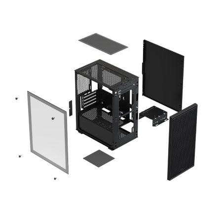 Корпус mATX Б_БП XASTRA  A307M 3BK Black (USB3.0,Audio,TG,черный,Mesh,3х120мм PWM FC black fans,CPU Cooler до 157мм, VGA до 275мм)[A307M-3FC12BK]