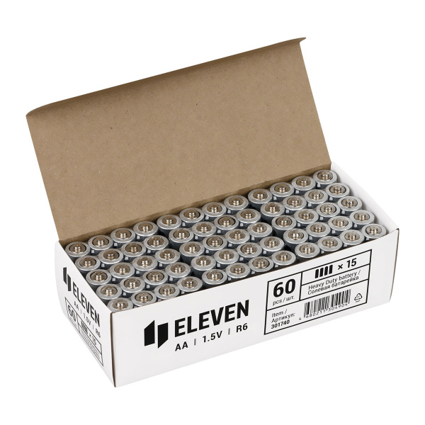 Элемент питания Eleven AA (R6) солевая, SB4 (301740)