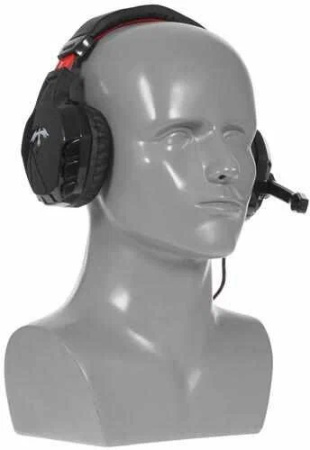 Игровая гарнитура Оклик HS-L320G PHOENIX мониторные, 32Ом, 105дБ, кабель  1.9м, Black