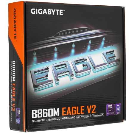 Мат.плата S1851 B860 Gigabyte B860M EAGLE V2 (mATX,2DDR5,2M.2,2PCI-E16,4SATA,HDMI,DP,PC9066)