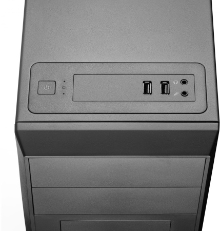 Корпус c блоком питания 450 Ватт/ Case Foxline FL-302, ATX, 2x5.25EXT, 1x3.5EXT, 4x3.5INT, 2xUSB2.0, HDA, w/o FAN, w/450W ATX PSU(80mm), w/1.2m EU pwr cord