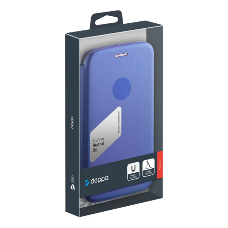 Чехол-книжка для Xiaomi Redmi Go Deppa Clamshell Case синий (87141)
