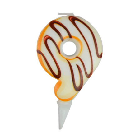 Свеча "Цифра 9. Пончик" 6 см (6058081)