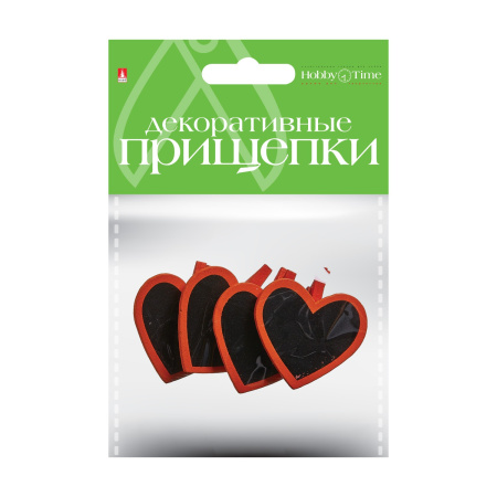 Декоративные прищепки, набор №11 "Сердечко" Hobby Time 2-368/02