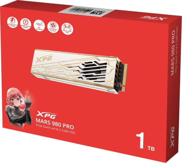 Накопитель SSD A-Data PCIe 5.0 x4 1TB SMAR-980P-1TCI Mars 980 Pro M.2 2280