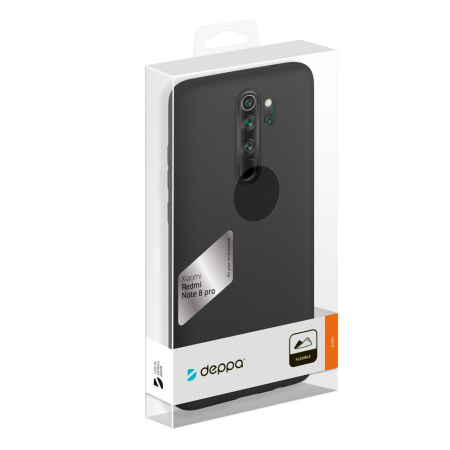 Чехол силиконовый для Xiaomi Redmi Note 8 pro Deppa Gel Color Case черный (87376)