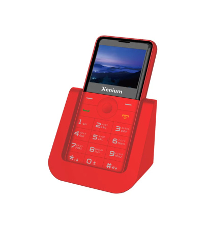 Сотовый Xenium X700 Red 2sim/2.31"/320*240/32Mb/microSD/0.3Мп/Bt/1700мАч/моноблок