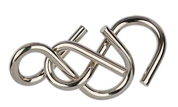 Головоломка металлическая  "DELFBRICK" DLM-12 1 шт "&-узел" 2 элемент.