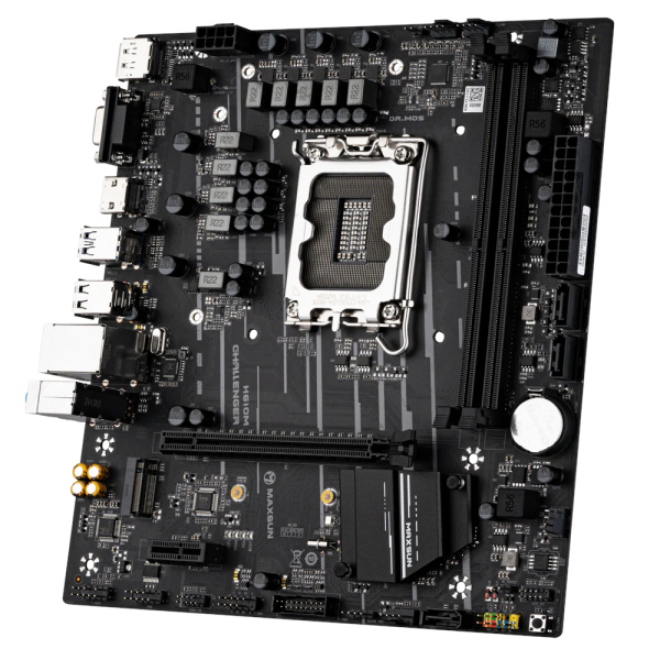 Мат.плата S1700 H610 MAXSUN Challenger H610M (mATX,2DDR4,M.2,PCI-E16,PCI-E,3SATA,DP,HDMI,VGA,PC3200)