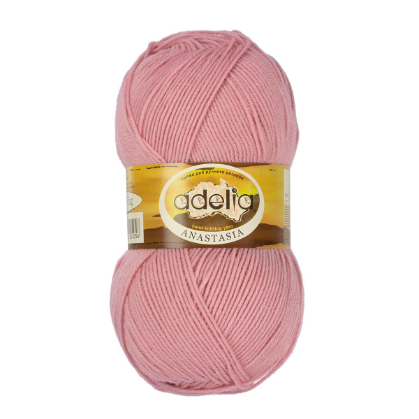 Пряжа ADELIA "ANASTASIA" 100% акрил 1 шт. х 100 г 330 м ± 10 м №06 античная роза