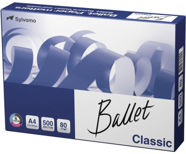 Бумага А4 BALLET Classic (уп./500л.,International Paper,80/500/153%CIE, кл.В)