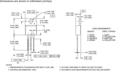 транзистор FET IRF640NPBF Infineon 200V 18A N-Ch 0.15ohm TO220