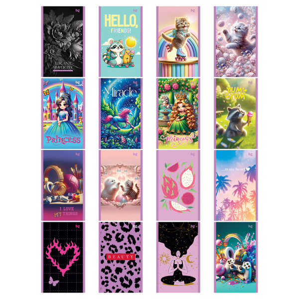 Блокнот BG А6 24л. "МИКС. Девочки" Б6ск24 11878