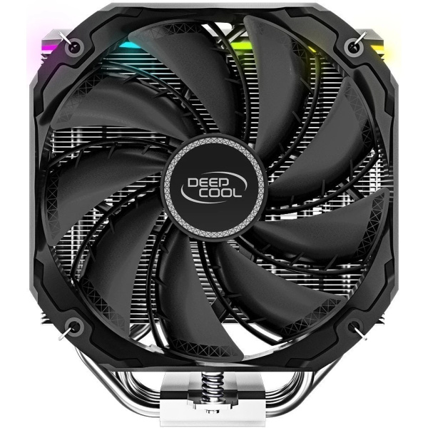 Кулер S115x/1200/1700/20XX/AM5/AM4 DEEPCOOL AS500 Plus (220W/2*140mm/500-1200rpm/Al+Cu/ARGB/5 тепл. трубок)