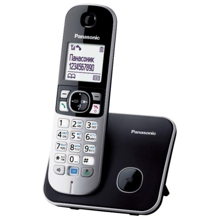 Радиотелефон Panasonic KX-TG6811RUM,серый_металлик 1трубка/50м/300м/АОН/книга_120номеров/спикерфон/