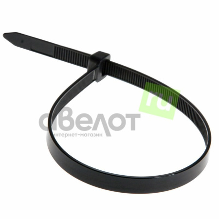 Стяжка(хомут) кабельная нейлоновая 250х7.6, черный, упаковка 100штук, Rexant 07-0253