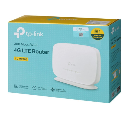 Маршрутизатор TP-Link TL-MR105 802.11n 300_Mbps 2xLAN SIM 4G/3G