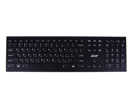 Клавиатура беспроводная Acer OKR010 slim Multimedia USB чёрная [ZL.KBDEE.003]