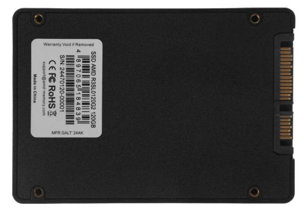 SSD-накопитель 120Гб AMD Radeon R3 [R3SL0120G2] (3D NAND, 520/450 Мб/с)