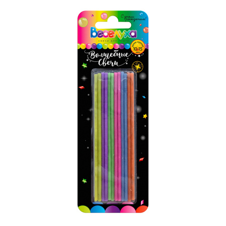 Свечи для торта Веселуха "Сияющие" 11см, 24шт. (620190)