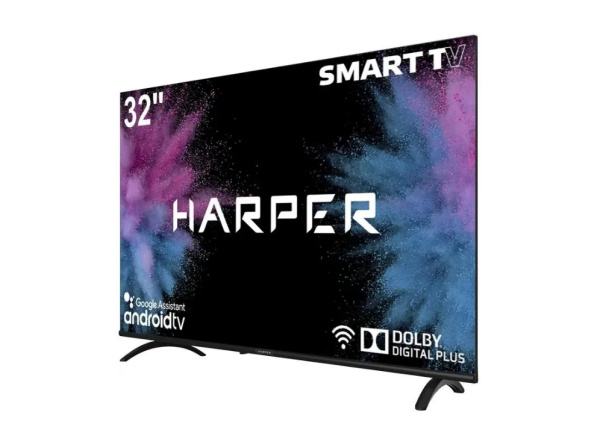 Телевизор 32" Harper 32R720TS 1366x768/HDMI,USB,AV,AUXDVB-T2,С,S,S2/-/-/-/Черный