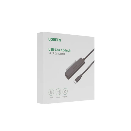 Переходник USB-C=>SATA 2.5"UGREEN CM321 (70610) 50см, черный