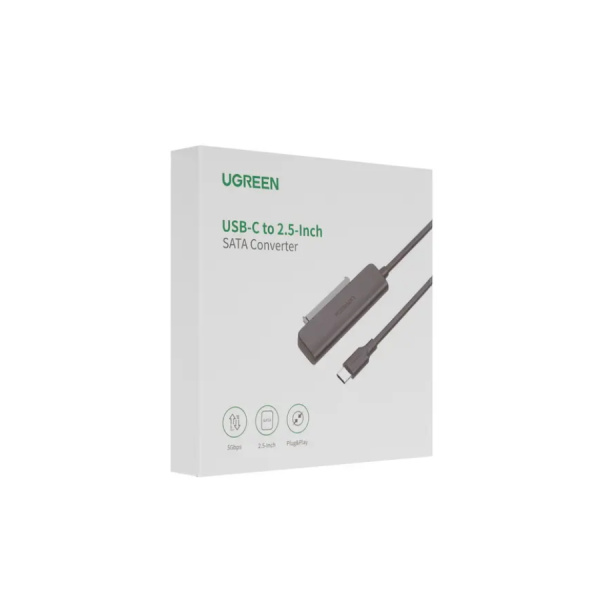 Переходник USB-C=>SATA 2.5"UGREEN CM321 (70610) 50см, черный