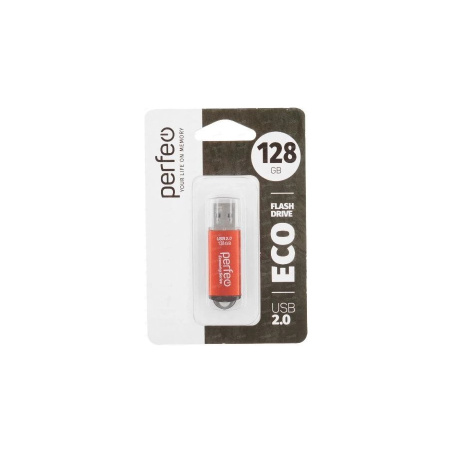 Флеш-накопитель USB2.0 128Gb Perfeo E01 (PF-E01R128ES) Красный