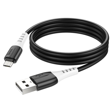 Кабель MicroUSB(m) - USB(m) Hoco X82 1м 2.4A силиконовый,черный