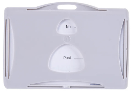 Бейдж гориз. DELI 103*78мм. клипса, шнур (E5744)