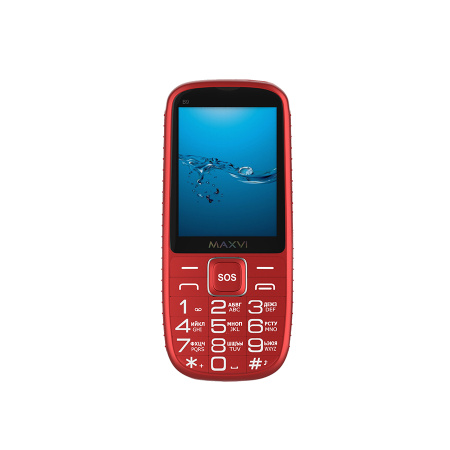 Сотовый Maxvi B9 Red 2sim/2.8"/320*240/microSD/0.3МП/Bt/2000мАч/моноблок
