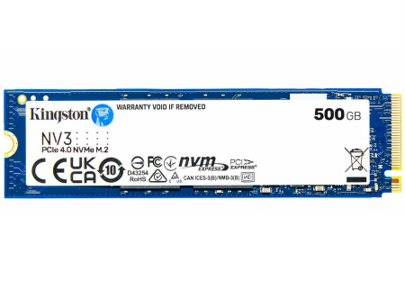 SSD-накопитель M.2 500Гб Kingston NV3 [SNV3S/500G](3D NAND,NVMe,5000/3000 Мб/с)