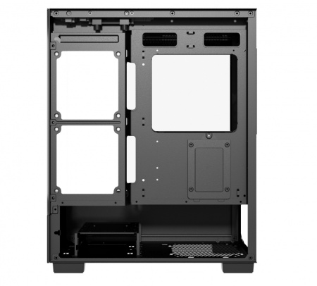 Корпус mATX Б_БП Powercase Vision Micro M (USB, Audio,TG,черный)[CVMMB-L0]