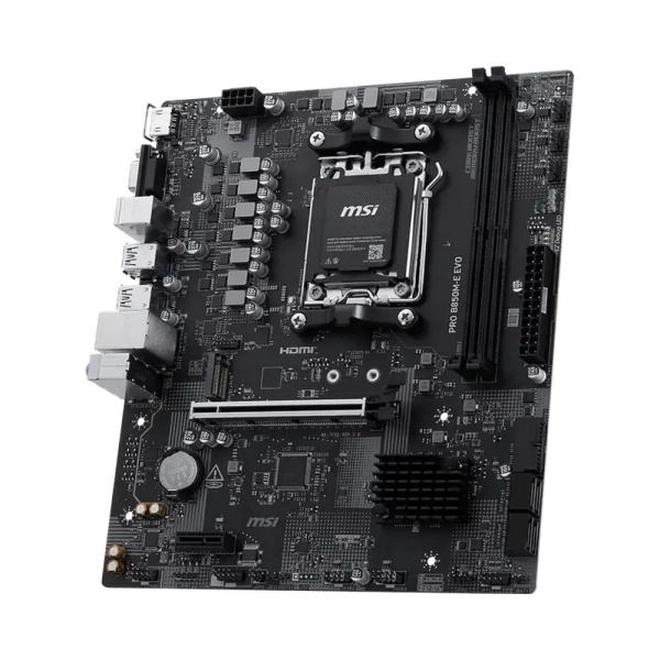 Материнская плата MSI PRO B850M-E EVO Socket AM5 AMD B850 2xDDR5 mATX AC`97 8ch(7.1) 2.5Gg RAID+VGA+HDMI
