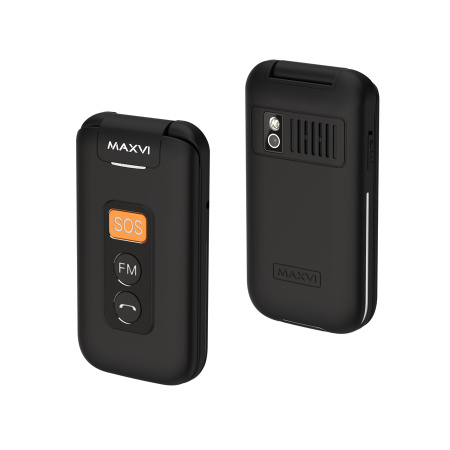 Сотовый Maxvi E5 up Black 2sim/2.8"/320*240/microSD/0.3МП/Bt/1500мАч/раскладушка