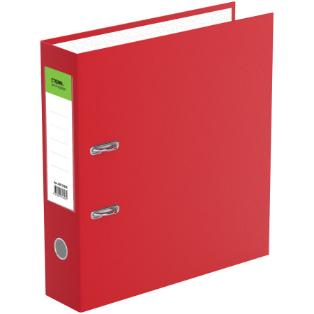 Папка-регистратор 70мм. СТАММ "Стандарт" бумвинил, красная ММ-31826