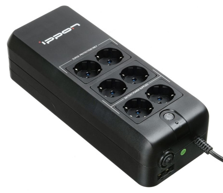 ИБП Ippon Back Verso 400 200Вт 400ВА черный