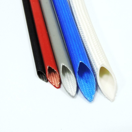 Армированная стекловолокном силиконовая трубка ТКСП d= 8мм белый 1200в