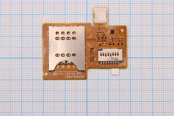 Шлейф Sony ST23i (Miro) на разъем SIM/MMC