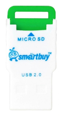 Картридер внешний Smartbuy SBR-707-G зеленый для microSD Картридер внешний Smartbuy SBR-707-G зеленый для microSD