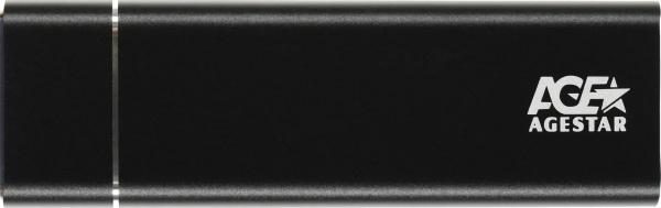 Внешний бокс для SSD M2 NGFF (B-key) AgeStar 3UBNF5C (BLACK) , алюминий, чёрный USB 3.2 Type-C