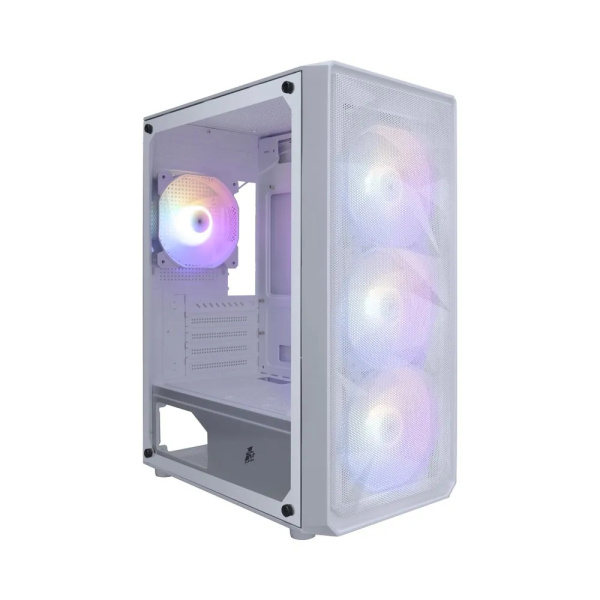 Корпус mATX Б_БП 1STPLAYER FD3-M White (USB, Audio, 4x120mm LED, белый)[FD3-M-WH-4F1-W]