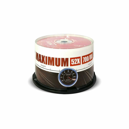 Диск CD-R 50шт Mirex Maximum 700Mb 52x Cake Box (UL120052A8B)