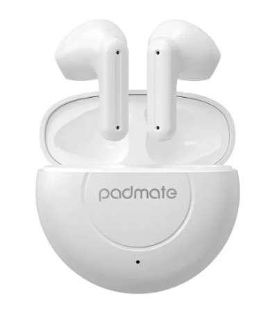 Гарнитура TWS Padmate PaMu T13C (S18), Bt5.1, шумоподавление, Белый