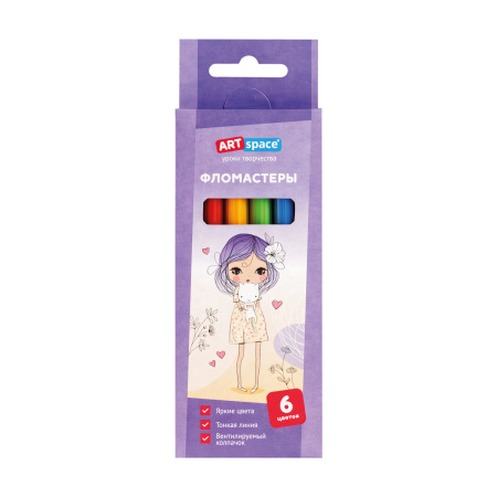 Фломастеры 06цв. ArtSpace "Модницы" (WP_71641)