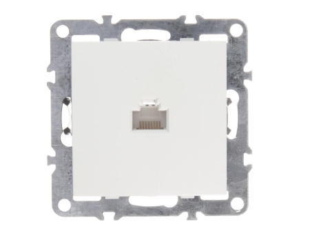 Розетка компьютерная встраиваемая, 1*RJ-45 8p8c, cat5e, белый, без рамки, Technolink Electric
