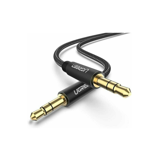 Кабель_аудио 3.5дж-3.5дж - _2м соединитель UGREEN AV112 (50363) черный