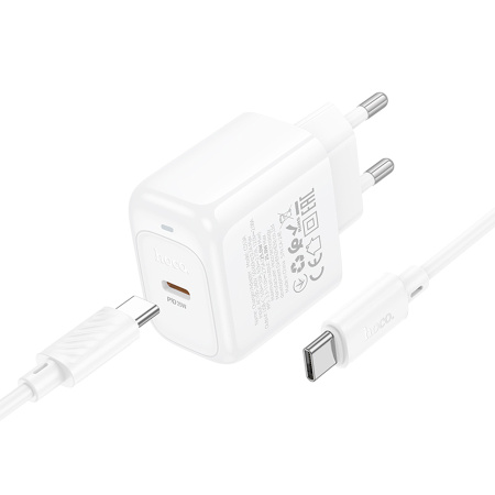 Зарядное_устройство - TypeC 25W HOCO CS53A PD 3.0, белое + кабель TypeC